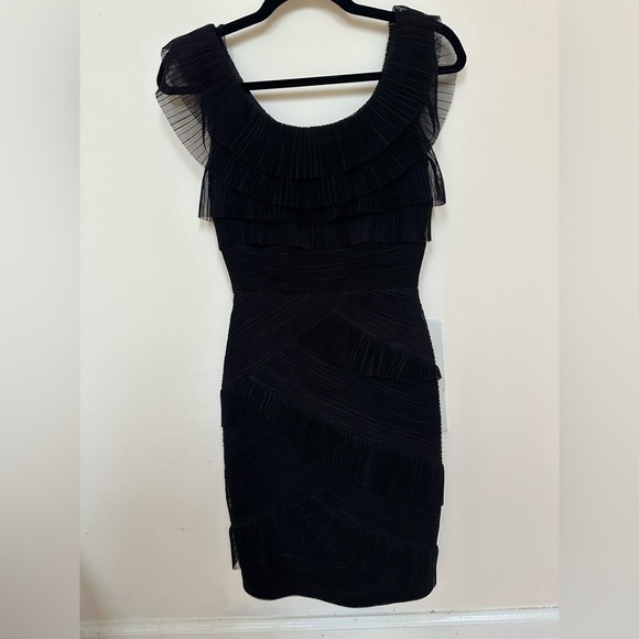 BCBGMAXAZRIA Briana Pleated Tulle bodycon dress - Picture 13 of 16